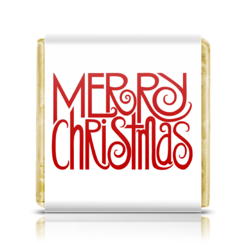 Printio Шоколадка 3,5×3,5 см Merry christmas новогодняя свеча в железной банке merry christmas аромат ваниль диам 4 8 см