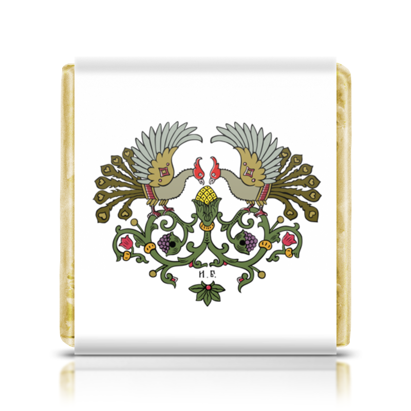 Printio Шоколадка 3,5×3,5 см Виньетка с птицами printio тарелка квадратная виньетка с птицами