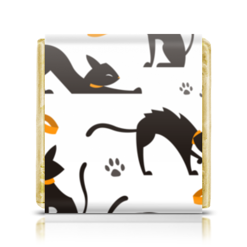 Printio Шоколадка 3,5×3,5 см Чёрные кошки