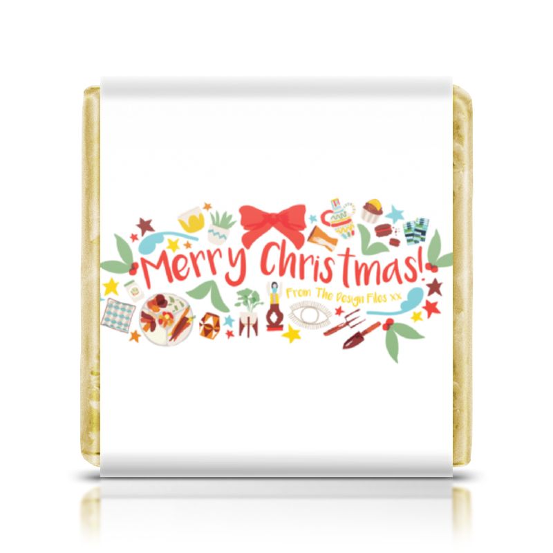 Printio Шоколадка 3,5×3,5 см Merry christmas