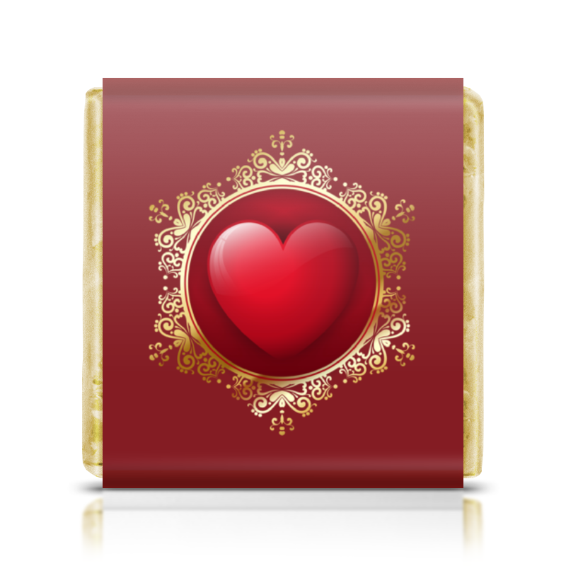 Printio Шоколадка 3,5×3,5 см Сердце именная шоколадка сердце из слов мужу