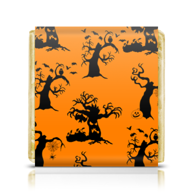 Printio Шоколадка 3,5×3,5 см Halloween ветка букет декоративная с тыквами 69 см