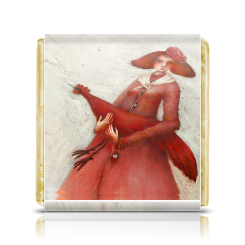 Printio Шоколадка 3,5×3,5 см Красный петух