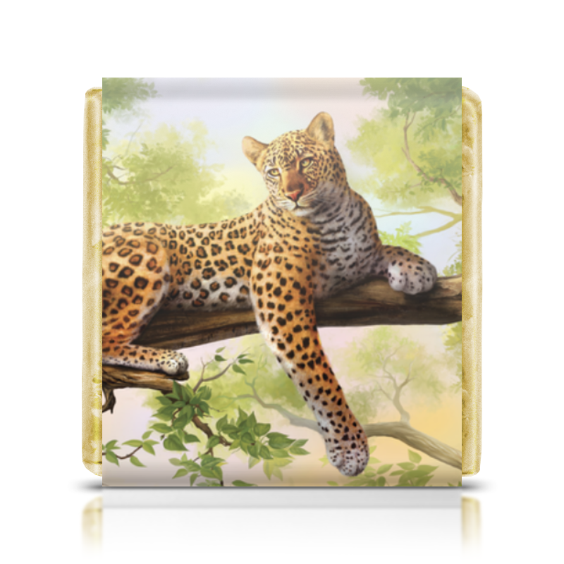 Printio Шоколадка 3,5×3,5 см Леопард