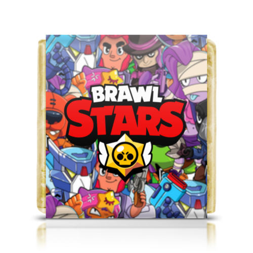 Заказать шоколадки в Москве. Шоколадка 3,5x3,5 см BRAWL STARS от geekbox - готовые дизайны и нанесение принтов.