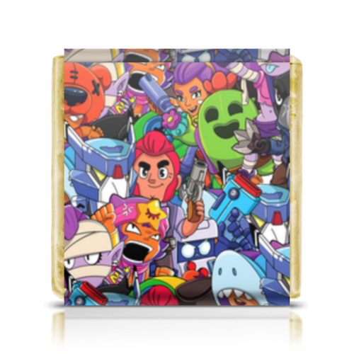 Заказать шоколадки в Москве. Шоколадка 3,5x3,5 см BRAWL STARS от geekbox - готовые дизайны и нанесение принтов.