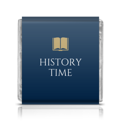 Заказать шоколадки в Москве. Шоколадка 3,5x3,5 см Шоколадка History Time "Знатоку Истории" от istoriivrem@yandex.ru - готовые дизайны и нанесение принтов.