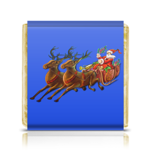 Заказать шоколадки в Москве. Шоколадка 3,5x3,5 см Санта Клаус от valezar - готовые дизайны и нанесение принтов.