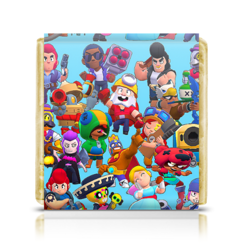 Заказать шоколадки в Москве. Шоколадка 3,5x3,5 см BRAWL STARS от robus - готовые дизайны и нанесение принтов.