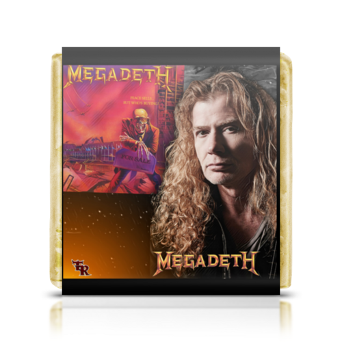 Заказать шоколадки в Москве. Шоколадка 3,5x3,5 см Megadeth Art от Aleksey Rovensky - готовые дизайны и нанесение принтов.