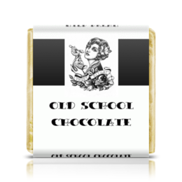 Заказать шоколадки в Москве. Шоколадка 3,5x3,5 см Old School Chocolate от Андрей Спасский - готовые дизайны и нанесение принтов.