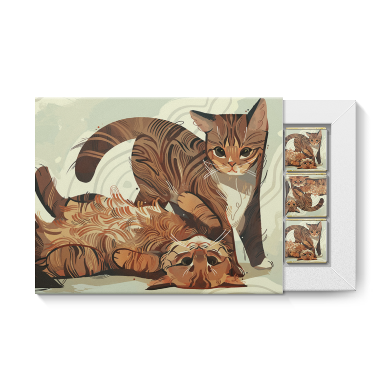 Printio Набор конфет 12 шоколадок Котики сумка коллекция милых котиков красный