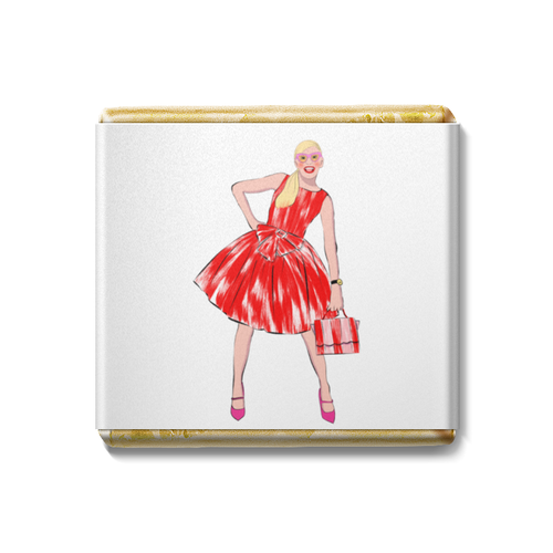 Заказать шоколадные наборы в Москве. Набор конфет "С ореховой начинкой" Девушка в красном платье  от Ssk16  - готовые дизайны и нанесение принтов.