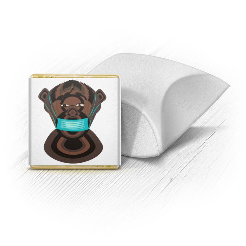 Printio Набор шоколадных конфет Ракушка шимпанзе в маске обезьяны набор открыток