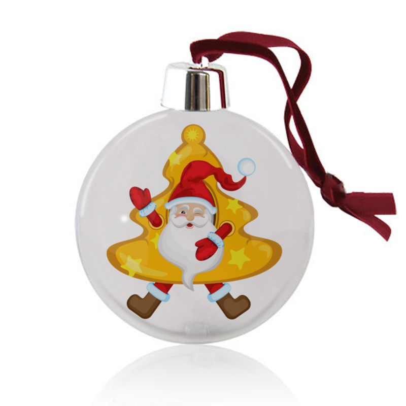 Printio Ёлочный шар Санта в костюме елки printio ёлочный шар льдинки