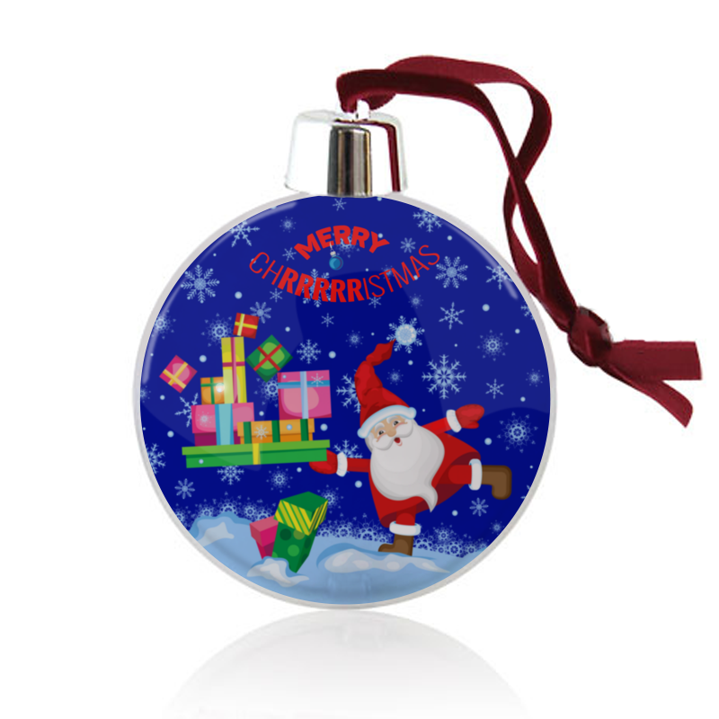 Printio Ёлочный шар Дед мороз с подарками printio ёлочный шар пингвин с елкой
