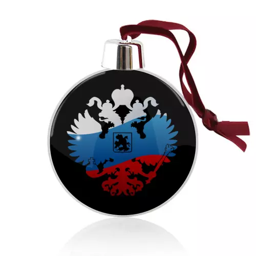 Заказать ёлочное украшение в Москве. Ёлочный шар герб россии от queen  - готовые дизайны и нанесение принтов.
