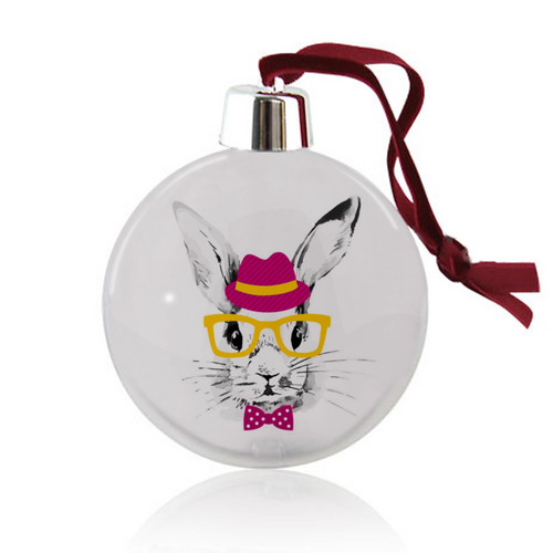 Заказать ёлочное украшение в Москве. Ёлочный шар Я не рыбка, но иногда исполняю! от Selfis - готовые дизайны и нанесение принтов.