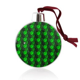 Заказать ёлочное украшение в Москве. Ёлочный шар Green Rumpled от Soluvel  - готовые дизайны и нанесение принтов.