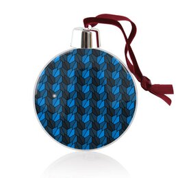 Заказать ёлочное украшение в Москве. Ёлочный шар Aqua Rumpled от Soluvel  - готовые дизайны и нанесение принтов.