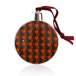 Заказать ёлочное украшение в Москве. Ёлочный шар Orange Rumpled от Soluvel  - готовые дизайны и нанесение принтов.