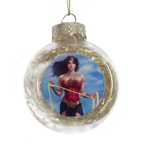 Заказать ёлочное украшение в Москве. Ёлочная игрушка Чудо-женщина / Wonder Woman от Jimmy Flash - готовые дизайны и нанесение принтов.