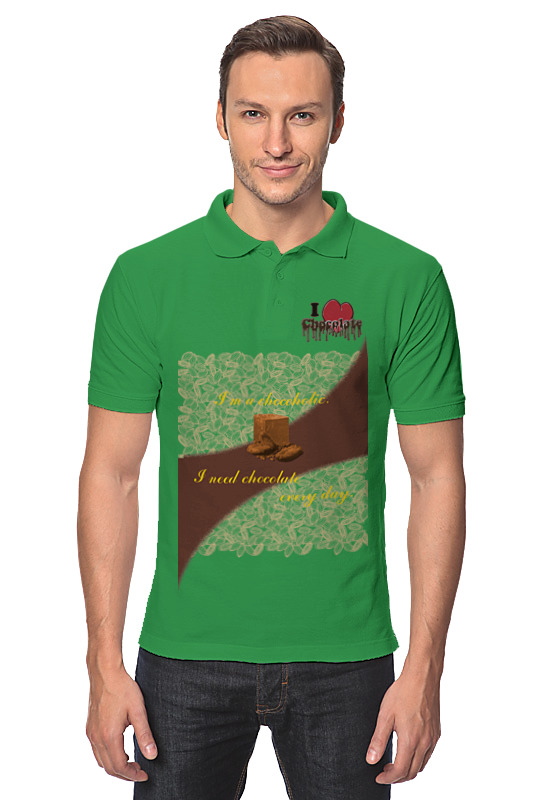 Printio Рубашка Поло «шоколадозависимость»