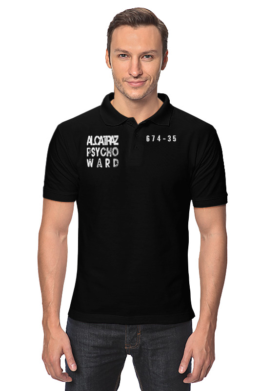 Printio Рубашка Поло ☛ alcatraz ☚ printio футболка wearcraft premium ☚drunk owl☛