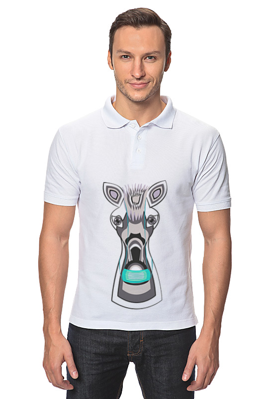 Printio Рубашка Поло Зебра в маске printio рубашка поло стилизованный волк