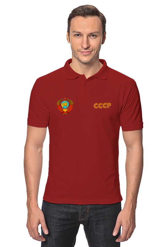 Printio Рубашка Поло Герб ссср флаг рождённый в ссср советский союз