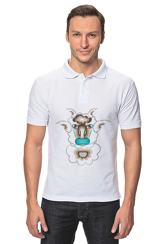 Printio Рубашка Поло Барашек в маске printio рубашка поло стилизованный волк