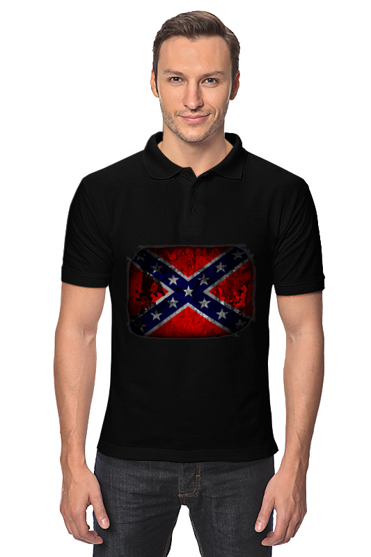 цена Printio Рубашка Поло Флаг конфедерации сша