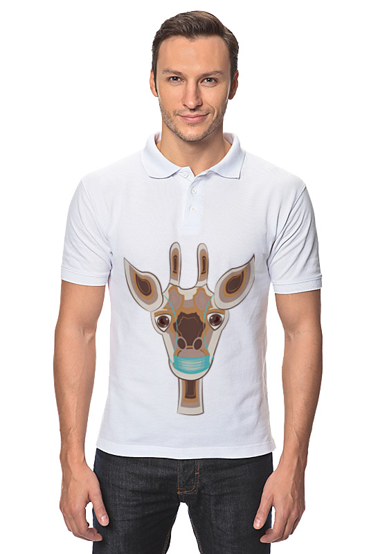 Printio Рубашка Поло Жираф в маске printio рубашка поло жираф в маске