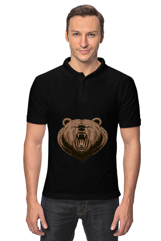 Printio Рубашка Поло Медведь printio рубашка поло русский медведь