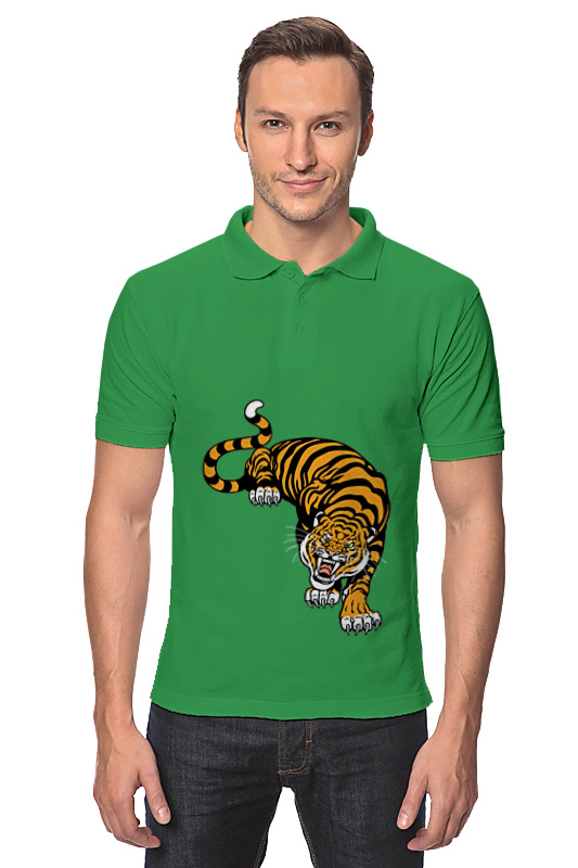 Printio Рубашка Поло Свирепый тигр printio рубашка поло белый тигр