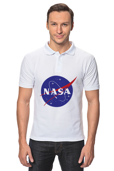 Заказать мужскую поло в Москве. Рубашка Поло NASA  от Jimmy Flash - готовые дизайны и нанесение принтов.