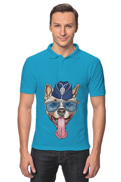 Заказать мужскую поло в Москве. Рубашка Поло Собака от Ирина - готовые дизайны и нанесение принтов.