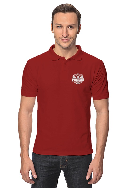 Заказать мужскую поло в Москве. Рубашка Поло Россия от gopotol - готовые дизайны и нанесение принтов.