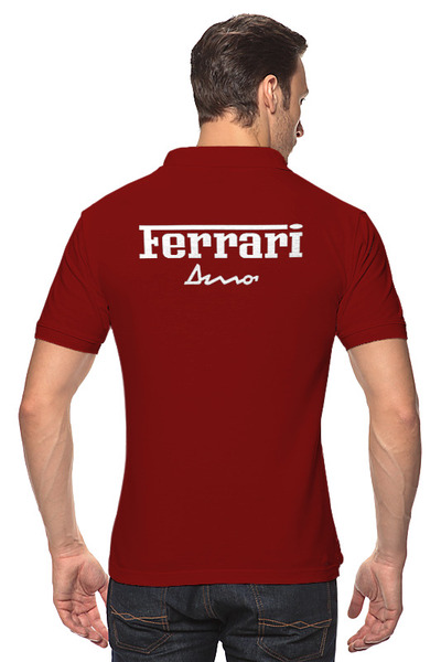 Заказать мужскую поло в Москве. Рубашка Поло ✪ Ferrari Dino ✪ от balden - готовые дизайны и нанесение принтов.