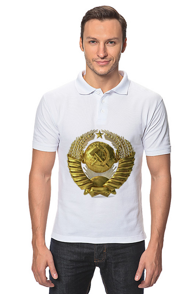Заказать мужскую поло в Москве. Рубашка Поло Союз нерушимый от Andrey Karasyov - готовые дизайны и нанесение принтов.