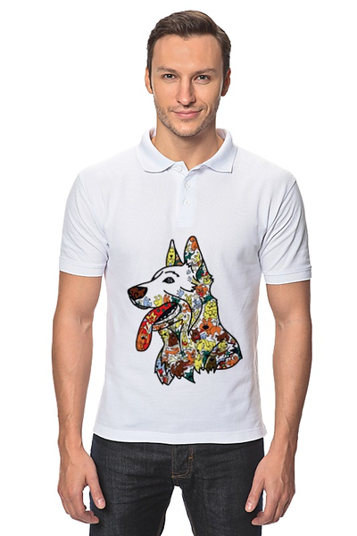 Заказать мужскую поло в Москве. Рубашка Поло забавные собаки от Игма - готовые дизайны и нанесение принтов.
