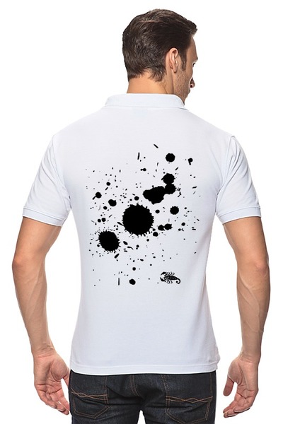 Заказать мужскую поло в Москве. Рубашка Поло Скорпион (24.10-21.11) от Apfelbaum - готовые дизайны и нанесение принтов.
