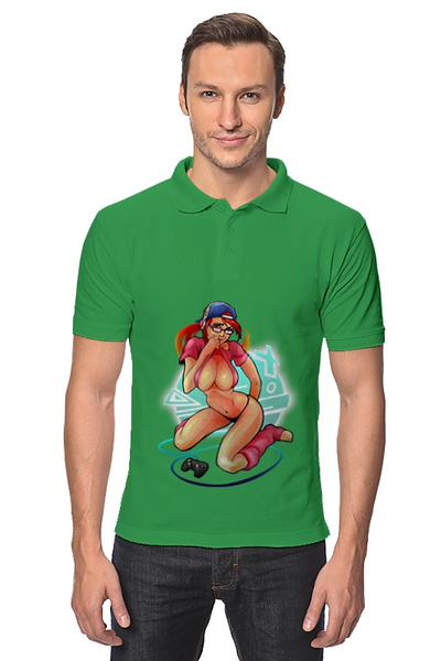 Заказать мужскую поло в Москве. Рубашка Поло Playgirl от momotdart - готовые дизайны и нанесение принтов.