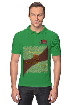 Заказать мужскую поло в Москве. Рубашка Поло «Шоколадозависимость» от Andy Quarry - готовые дизайны и нанесение принтов.