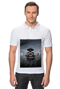 Заказать мужскую поло в Москве. Рубашка Поло Ghost of Tsushima от GeekFox  - готовые дизайны и нанесение принтов.