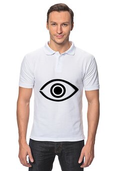Заказать мужскую поло в Москве. Рубашка Поло Бездомный бог (Маска с глазом) от GeekFox  - готовые дизайны и нанесение принтов.