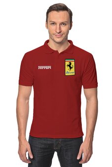 Заказать мужскую поло в Москве. Рубашка Поло ✪ Ferrari Dino ✪ от balden - готовые дизайны и нанесение принтов.