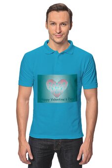 Заказать мужскую поло в Москве. Рубашка Поло  Low Poly Heart  от natulia_hatulia@yahoo.com - готовые дизайны и нанесение принтов.