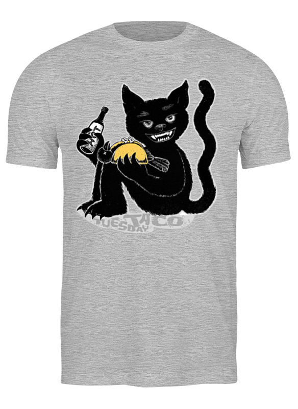 Printio Футболка классическая Наглый чёрной кот printio свитшот унисекс хлопковый наглый чёрной кот