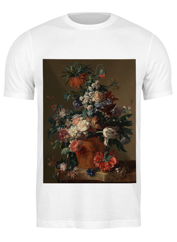 Printio Футболка классическая Ваза с цветами (ян ван хёйсум) printio футболка классическая цветочный натюрморт ян ван хёйсум